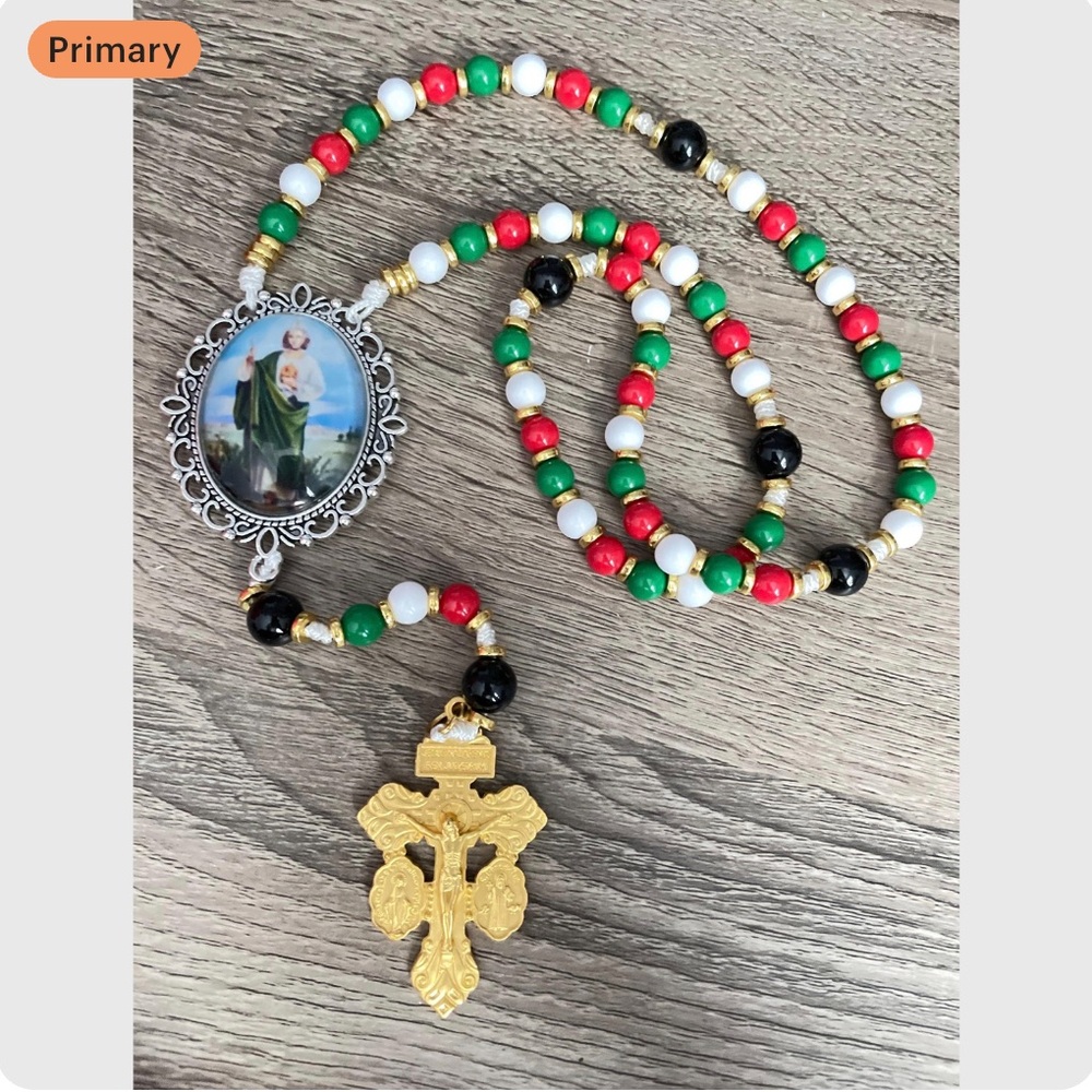 Saint Jude Mexican style corded rosary